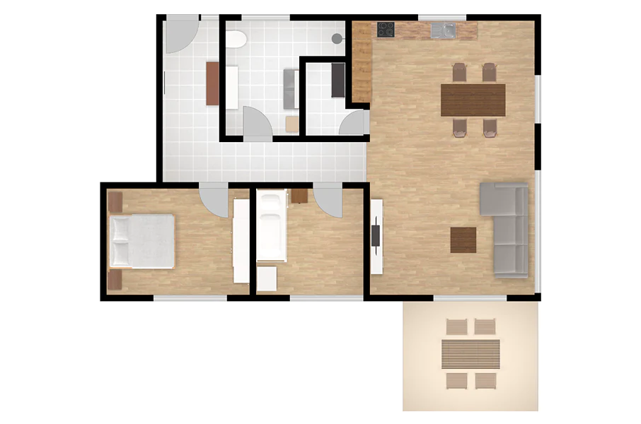 Ferienwohnung Alpenliebe - Grundriss